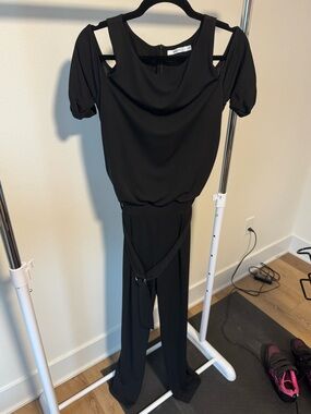Bailey44 Black Cold Shoulder Jump Suit Womens size Medium
